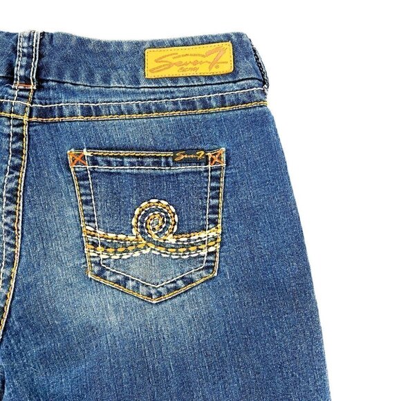 Seven7 Women's 10 Shorts Decorative Stitching Decorative Art Spacious Pockets - Picture 13 of 15